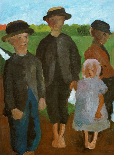 4 children, canal od Paula Modersohn-Becker