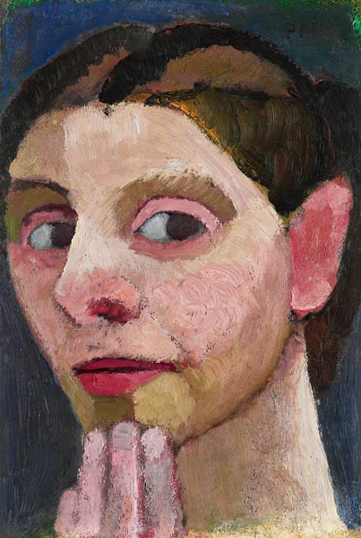 Autoportrét 
s rukou na bradě od Paula Modersohn-Becker