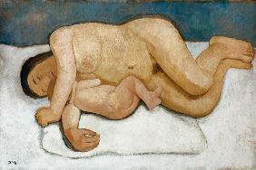 Mother and child reclining figure's acts