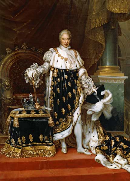 Portrait of Charles X (1757-1836) in Coronation Robes od Paulin Jean Baptiste Guerin