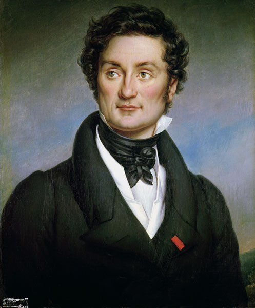 Portrait of Charles Nodier (1780-1844) od Paulin Jean Baptiste Guerin