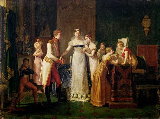 Marie-Louise (1791-1847) of Austria Bidding Farewell to her Family in Vienna, 13th March 1810 od Pauline Auzou