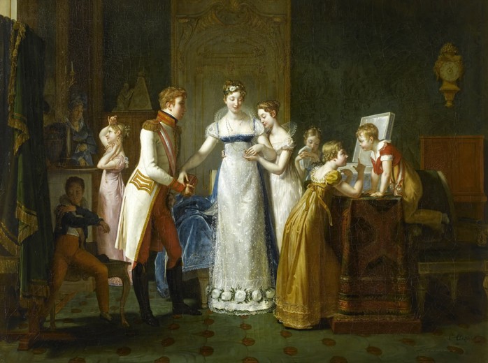 Marie-Louise of Austria Bidding Farewell to her Family in Vienna, 13th March 1810 od Pauline Auzou