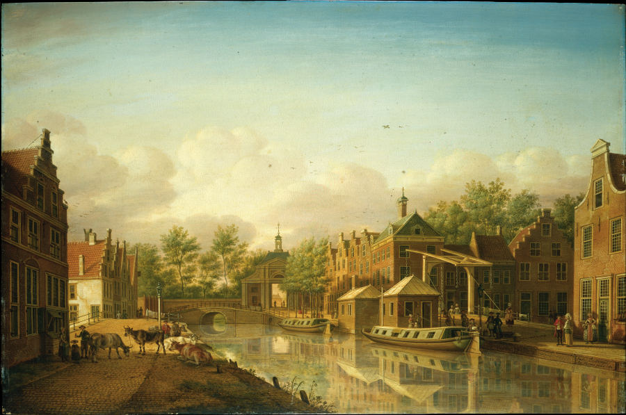 The Haarlem Gate in Leyden as Seen From the City od Paulus Constantijn la Fargue