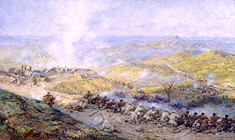 Szene aus dem russisch-türkischen Krieg 1877-1878 od Pawel Kowalewsky