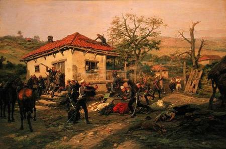 A Scene from the Russian-Turkish War in 1876-77 od Pawel Kowalewsky