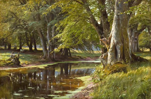 Summer's Day at the Forest Stream od Peder Moensted