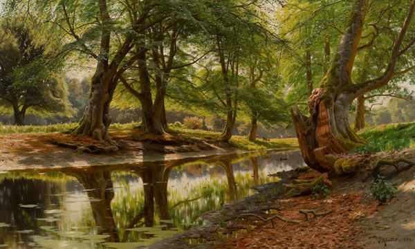 Spring Day at the Forest Stream od Peder Moensted
