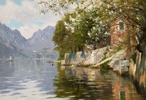 Spring Day on Lake Lugano od Peder Moensted