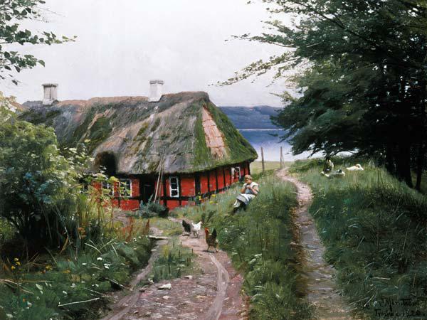 Summer idyll in front of the fisherman hut