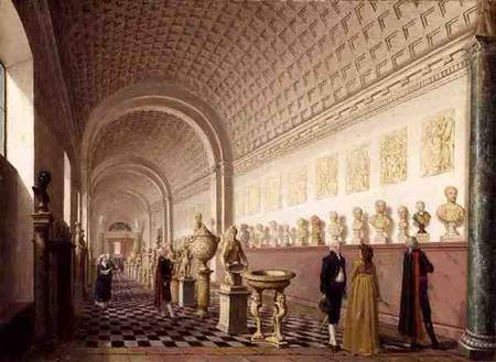 The Inner Gallery of the Royal Museum at the Royal Palace, Stockholm od Per Hillestrom