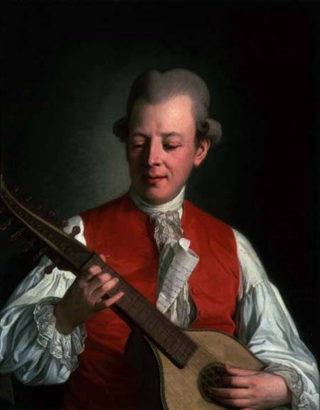 Portrait of the poet Carl Mikael Bellman (1740-95) od Per Krafft