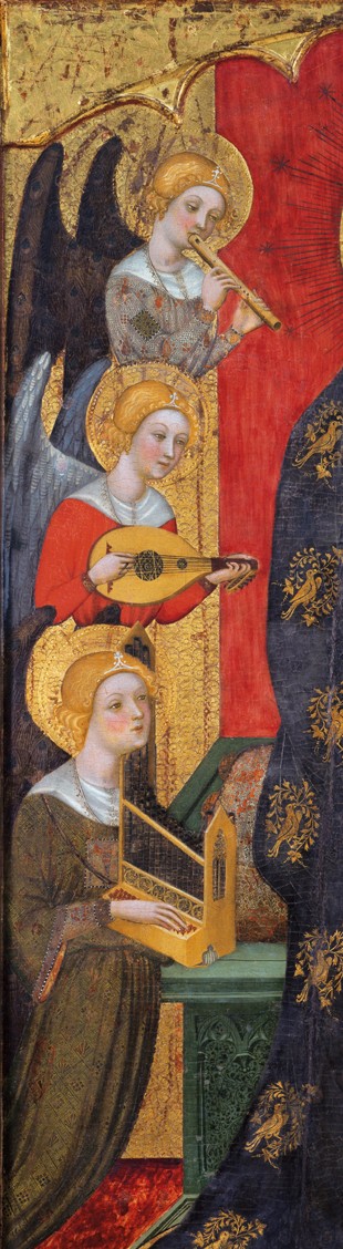 Madonna with Angels Playing Music (Detail) od Pere Serra