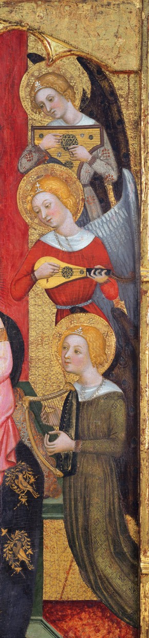 Madonna with Angels Playing Music (Detail) od Pere Serra