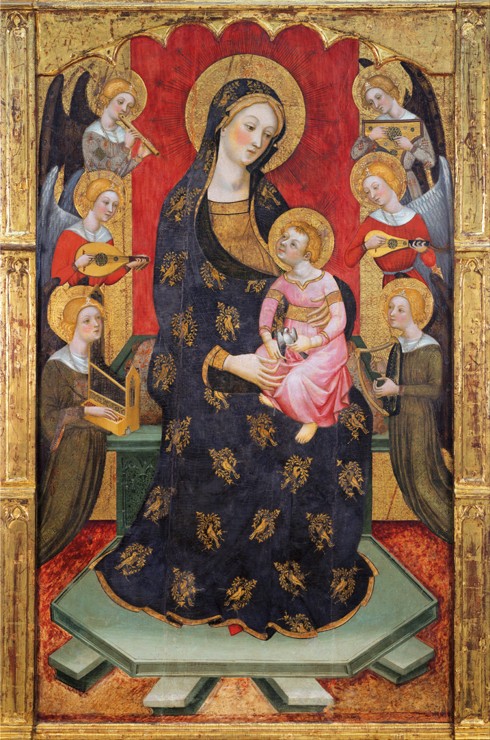Madonna with Angels Playing Music od Pere Serra