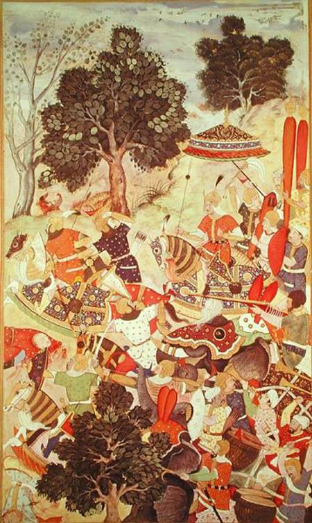 The Capture of Bakadur Khan od Persian School