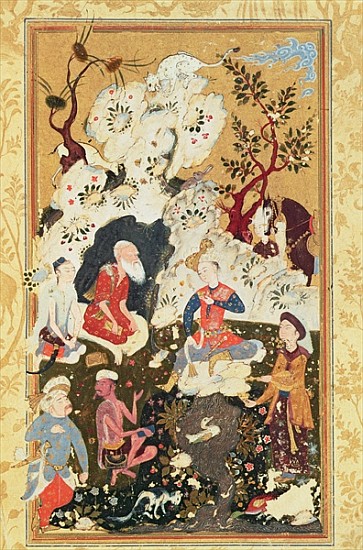 Prince visiting an Ascetic, from ''The Book of Love'', Safavid Dynasty od Persian School