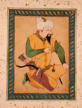 A Turkoman or Mongol Chief holding an Arrow, from the Large Clive Album