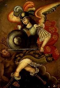 The archangel Michael and the devil od Peruanisch