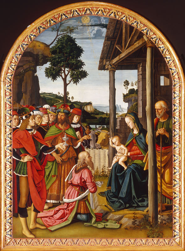 Adoration of Kings / Perugino / 1475 od Perugino (eigentl. Pierto di Cristoforo Vanucci)