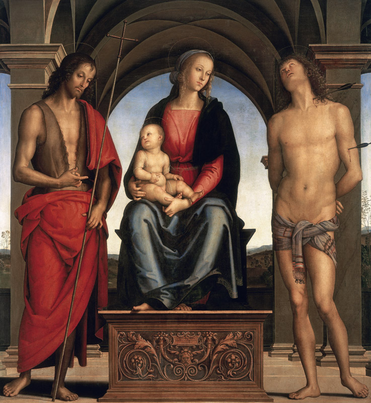 Madonna, Child & Saints / Perugino od Perugino (eigentl. Pierto di Cristoforo Vanucci)