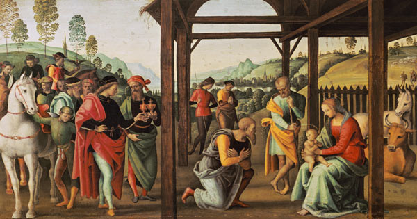 Perugino, Adoration of the Magi / Paint. od Perugino (eigentl. Pierto di Cristoforo Vanucci)