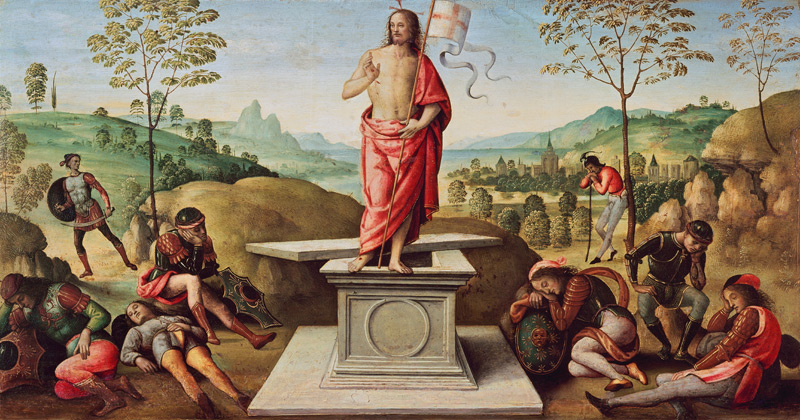 The resurrection Jesu. od Perugino (eigentl. Pierto di Cristoforo Vanucci)