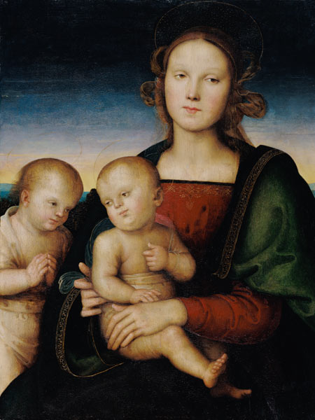 Madonna mit Kind und dem Johannesknaben od Perugino (eigentl. Pierto di Cristoforo Vanucci)