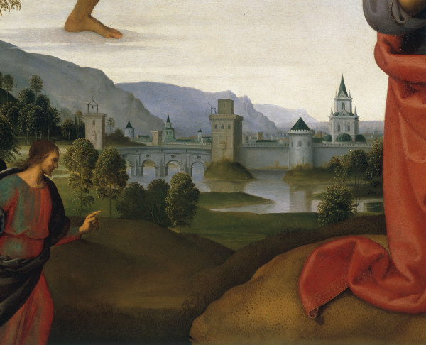 Perugino, Landscape with Judas od Perugino (eigentl. Pierto di Cristoforo Vanucci)