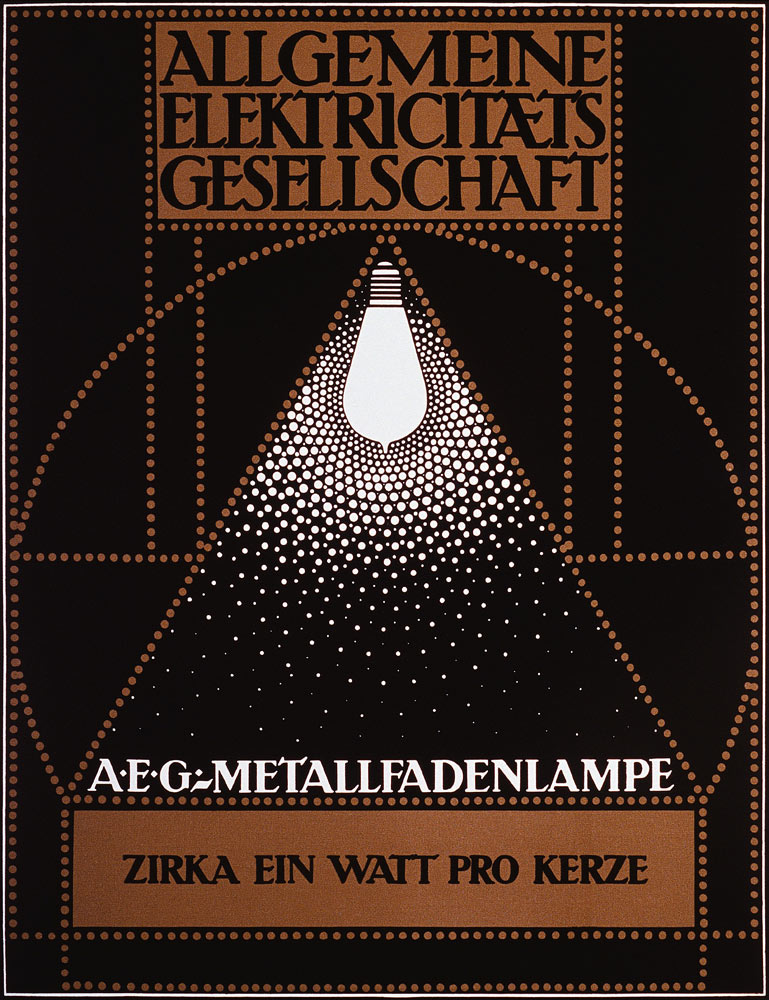 Advertising Poster for the General Electric Company [AEG] od Peter Behrens