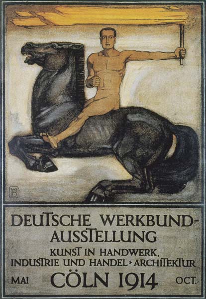 Deutsche Werkbund Austellung, Coln, 1914 (colour litho)  od Peter Behrens