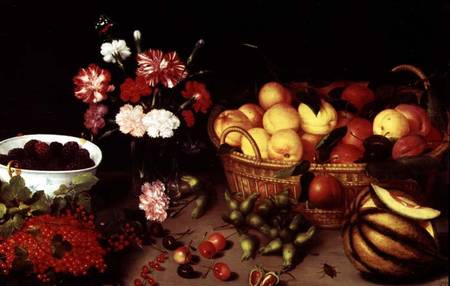 Still Life of Flowers and Fruit od Peter Binoit