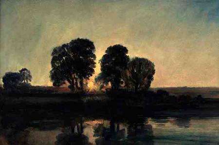 River Landscape at Sunset od Peter de Wint