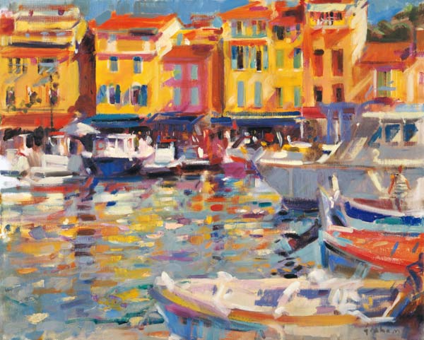 Harbour at Cassis (oil on canvas)  od Peter  Graham