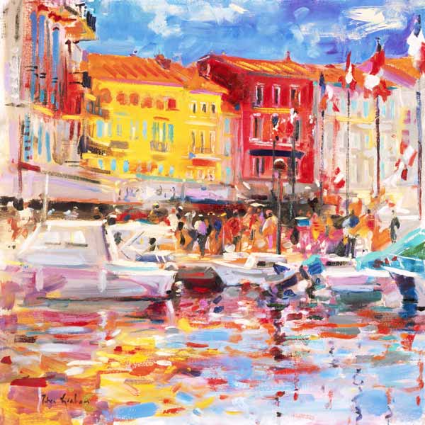 Le Port de St Tropez, 2002 (oil on canvas)  od Peter  Graham