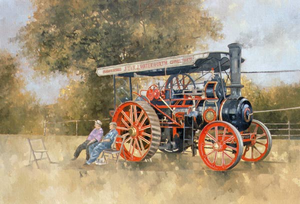 Traction Engine at the Great Eccleston Show, 1998 (oil on canvas)  od Peter  Miller