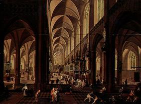 (the inside of the cathedral of Antwerp fray out staffage for Francken III of). od Peter Neefs d.Ä.