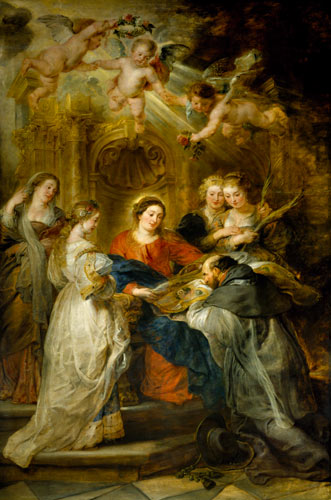 Ildefonso altar, middle picture: Maria appears to the St. Ildefonso. od Peter Paul Rubens