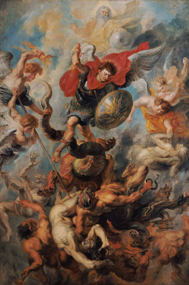 The Engelsturz. Archangel Michael in the fight against the renegade angels od Peter Paul Rubens