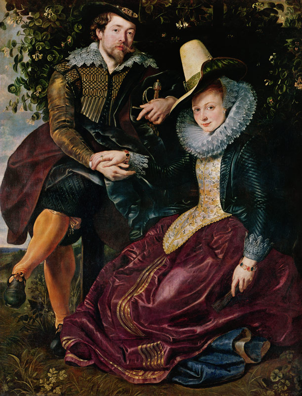 The Artist and His First Wife, Isabella Brant, in the Honeysuckle Bower od Peter Paul Rubens