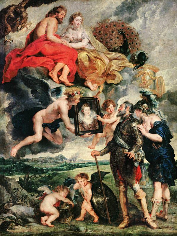 The Presentation of Her Portrait to Henry IV (The Marie de' Medici Cycle) od Peter Paul Rubens
