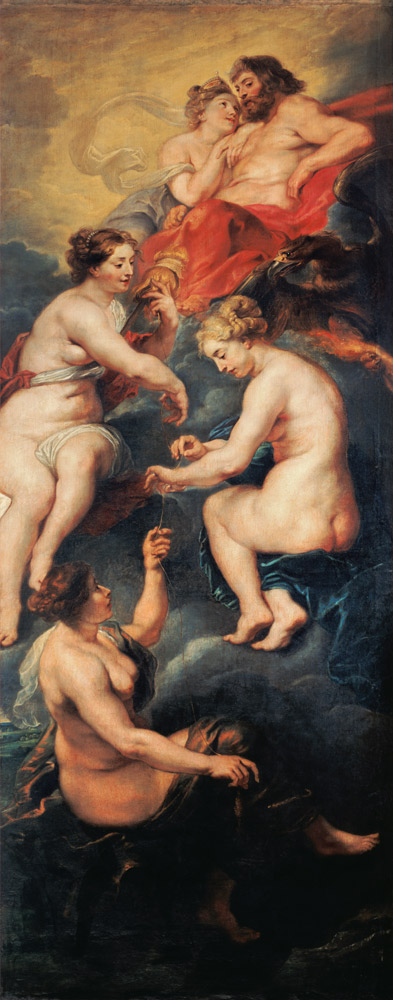 The Medici Cycle: The Three Fates Foretelling the Future of Marie de Medici (1573-1642) od Peter Paul Rubens
