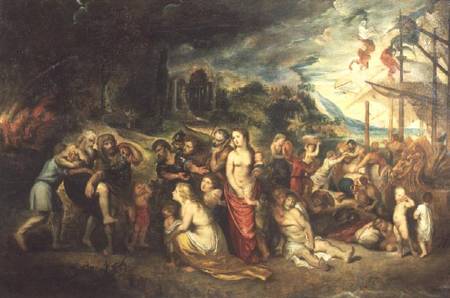 Aeneas prepares to lead the Trojans into exile od Peter Paul Rubens