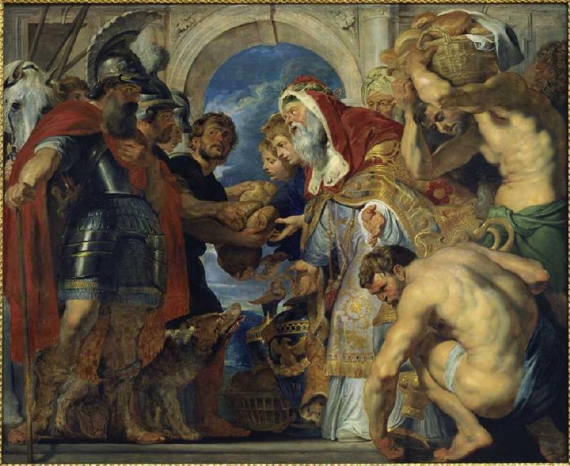 The meeting of Abrahams and Melchisedechs od Peter Paul Rubens