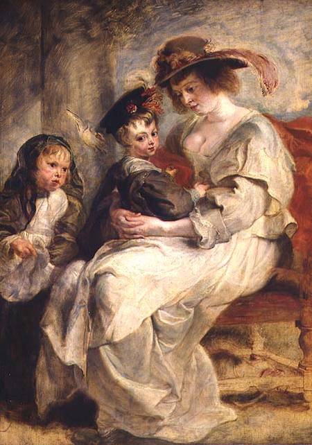 Helene Fourment (1614-73) with Two of her Children, Claire-Jeanne and Francois od Peter Paul Rubens