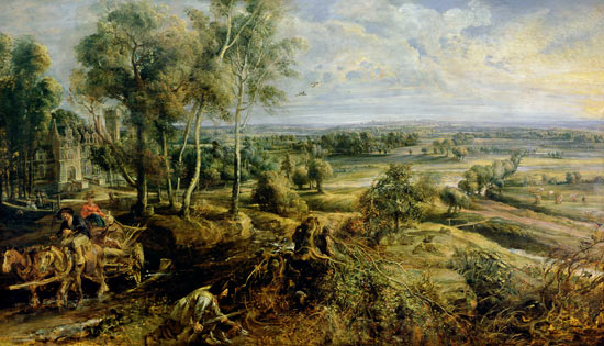 Autumn landscape in view of Het Steen od Peter Paul Rubens