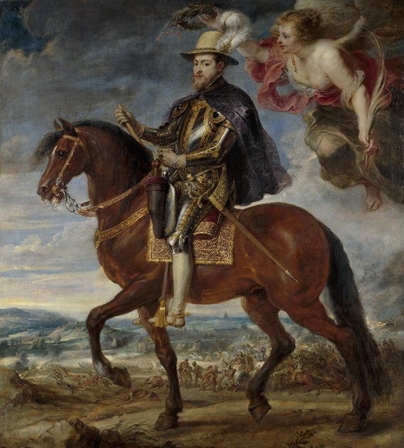 Portrait of Philip II (1527-1598) on Horseback od Peter Paul Rubens