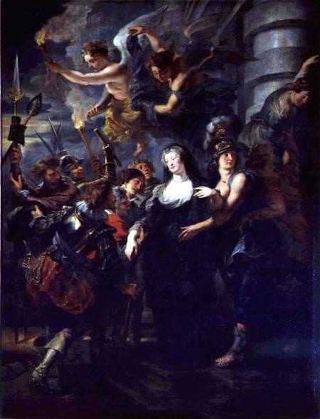 The Medici Cycle: Marie de Medici (1573-1642) Escaping from Blois, 21st-22nd February 1619 od Peter Paul Rubens