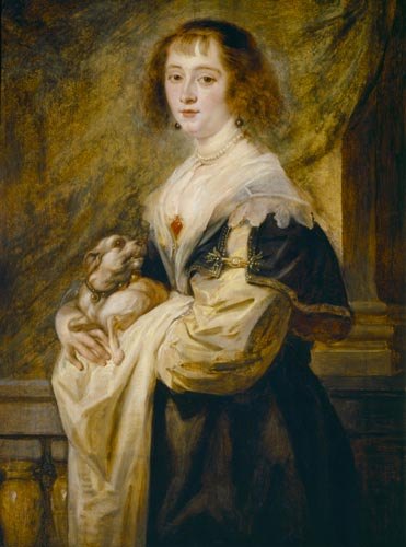 Portrait of a lady with a little dog. od Peter Paul Rubens