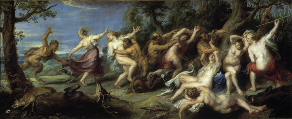 Rubens / Nymphs of Diana & Satyrs od Peter Paul Rubens